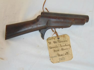 Patent Model, Breech Loading Firearm, by W.H. Brown, Patent Number 34 ??1, March 4th 1862