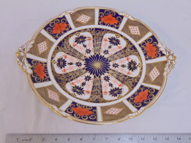 Royal Crown Derby Imari ware platter , good condition, diameter is 14.25" (at handles) (1 of 4)
