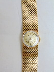 Jewelry. Vintage 18kt Gold Tiffany & Co. Universal Geneve ladies wristwatch, 33.20 grams, just over