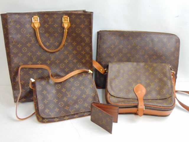 Couture designer 5pc Vintage Louis Vuitton handbags, folder, wallet (1 of 5)