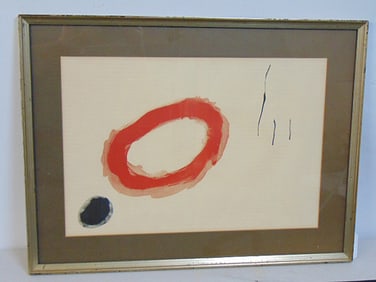 Miro print, "Derriere Le Miroir", 14.5" by 21 58" (sight), framed size is 20 7/8" by 28"
