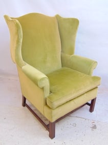 Chippendale style with chair in green upholstery