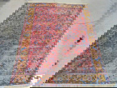 Scatter rug, sarouk, worn, carpet is 70" by 55"
