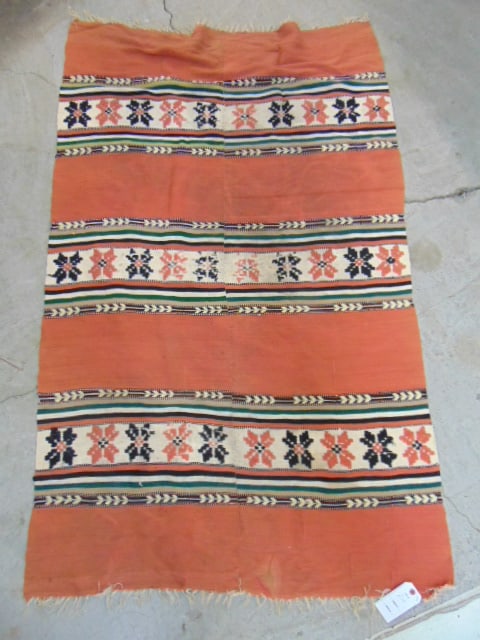 Native or Mexican weaving with decorative bands, 68" by 42" (1 of 4)