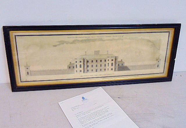 Architectural drawing by John Baxter, architect, Edin. 1796, "South East Elevation of Gartmore (1 of 7)