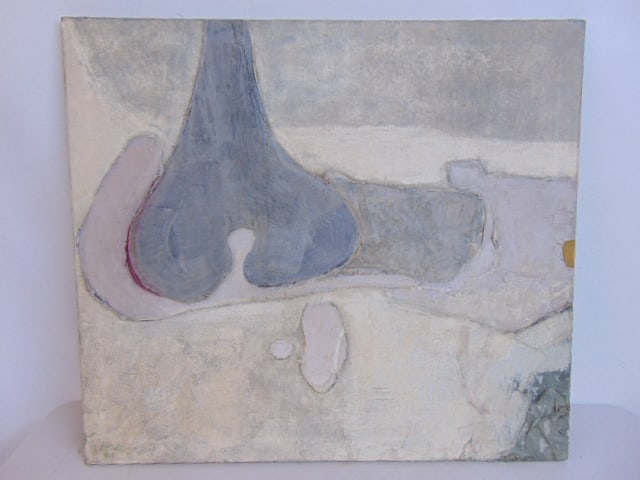Mixed Media painting, "Snow Maiden I", Robert C. Boernstein, 1961, New York, 30" by 34": Mixed Media painting, "Snow Maiden I", Robert C. Boernstein, 1961, New York, 30" by 34"