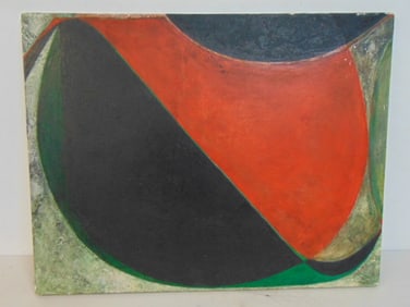 Painting, "Helen's Harlequin", oil on canvas, Robert C. Boernstein, 1984, 22" by 28"