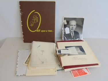 Ernest Olson lot, photos, scrapbook, life documents