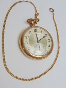 Jewelry. ILLINOIS Pocket Watch w/ gf Simmons watch chain,