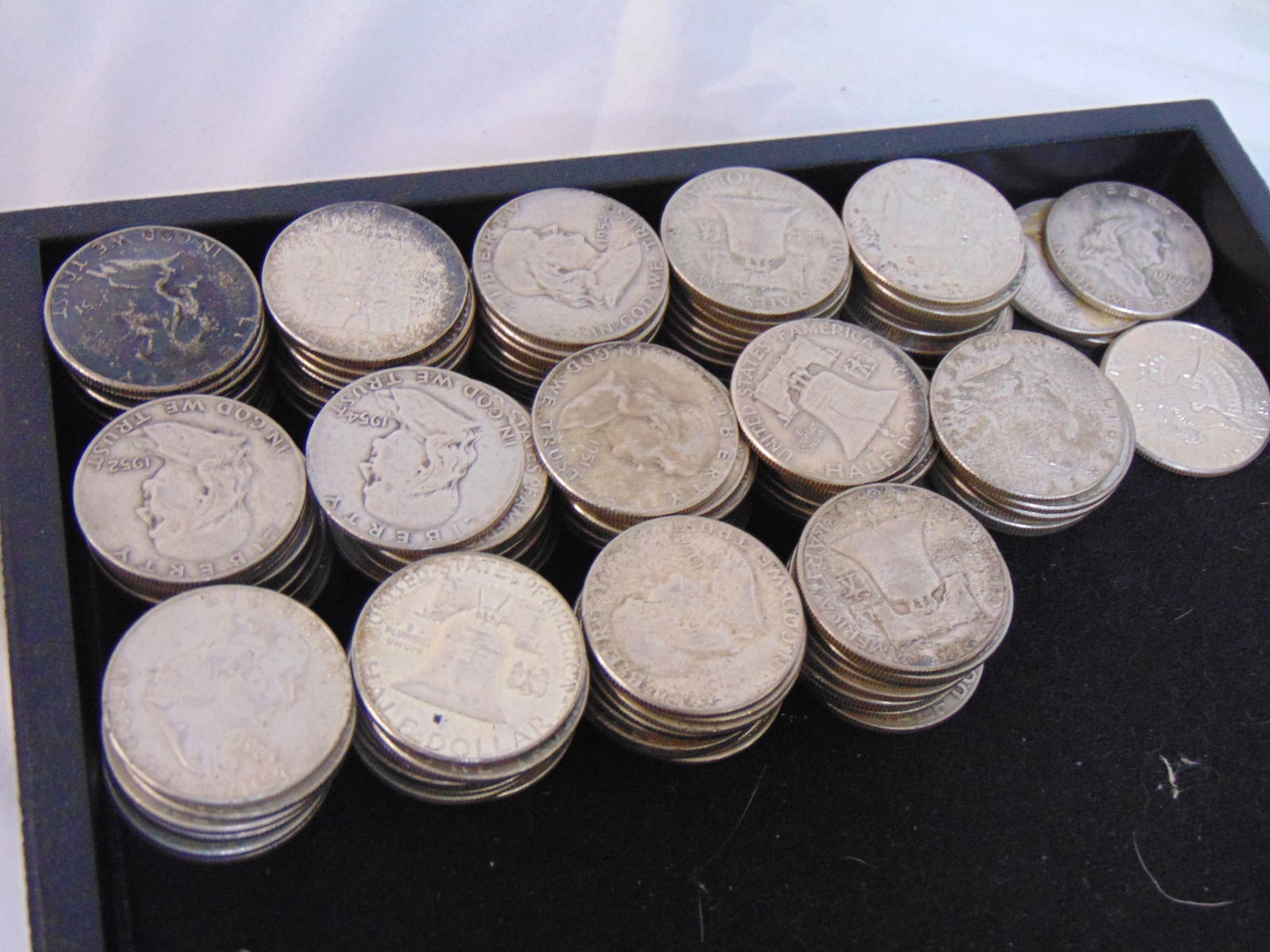 143 Franklin silver half dollars (1 of 3)