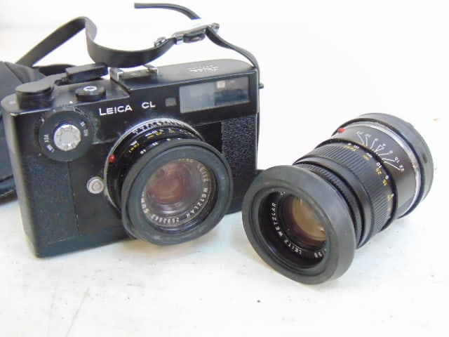 Leica CL 35mm camera with Leitz Wetzlar 1:4/90 lens, MFD. in Japan for Leitz Wetzlar, seral 1304426,: Leica CL 35mm camera with Leitz Wetzlar 1:4/90 lens, MFD. in Japan for Leitz Wetzlar, seral 1304426, untested
