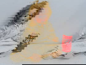 Kammer & Reinhardt K & R Antique Bisque head doll, composite body, 16", good condition.: Kammer & Reinhardt K & R Antique Bisque head doll, composite body, 16", good condition.