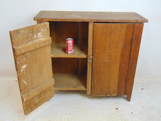 Small double door country cupboard, 34" by 12", height is 31.25": Small double door country cupboard, 34" by 12", height is 31.25"