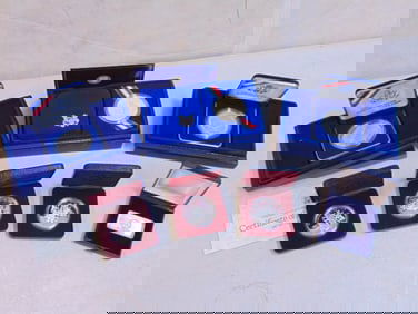 Silver coin lot, 3 Canadian Dollars, 50%; German silver bar, "Hamburg", 1 Unze Feinsilber .999 & 3 U