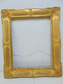 Large gilt frame by Carrig-Rohane, signed, 37" by 29.5" opening, outer dimensions 49" by 41.75",