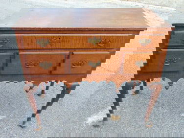 Tiger maple lowboy, replaced top, 40.75" by 20.5", height is 37"