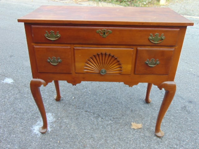 Queen Anne style cherry lowboy, replaced top, cabinet is 39.5" by 19.25", height is 36": Queen Anne style cherry lowboy, replaced top, cabinet is 39.5" by 19.25", height is 36"