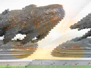 Bronze bear signed I. Bonheur (Isidore), 8.25", 3.25" wide, 5" tall