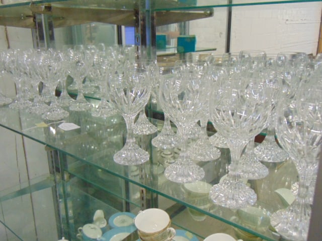 Lot crystal stemware by Baccarat, "Massena", 13 7" stems, 9 7 3/8" stems.: Lot crystal stemware by Baccarat, "Massena", 13 7" stems, 9 7 3/8" stems.