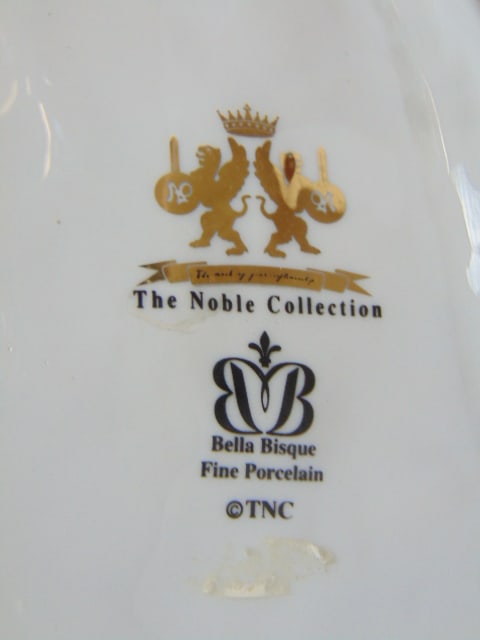 Large bisque porcelain gilt accented elephant figure by Bella Bisque, Fine Porcelain, "The Noble - 7