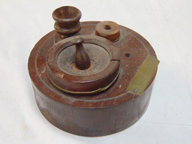 Patent Model (early), Inkstand Additional. Illegible, by George Burnham, Patent Number 61, November - 2