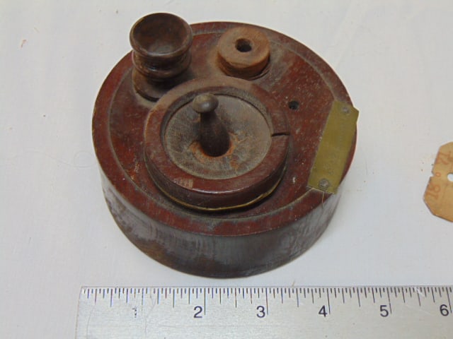 Patent Model (early), Inkstand Additional. Illegible, by George Burnham, Patent Number 61, November - 5