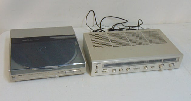Technics SA-203 receiver & SL-5 direct drive turntable, untested (1 of 8)