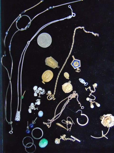 Jewelry. Collection of misc. gold filled, costume, & sterling jewelry. (1 of 4)