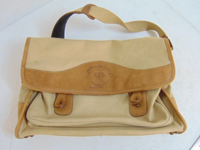Original No 23 Ghurka Bag, leather & canvas, in beige brown, gently used condition. (1 of 4)