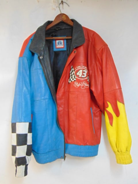 Leather race jacket, Richard Petty, "The King", STP, officially licensed by Petty Enterprises, XL (1 of 6)
