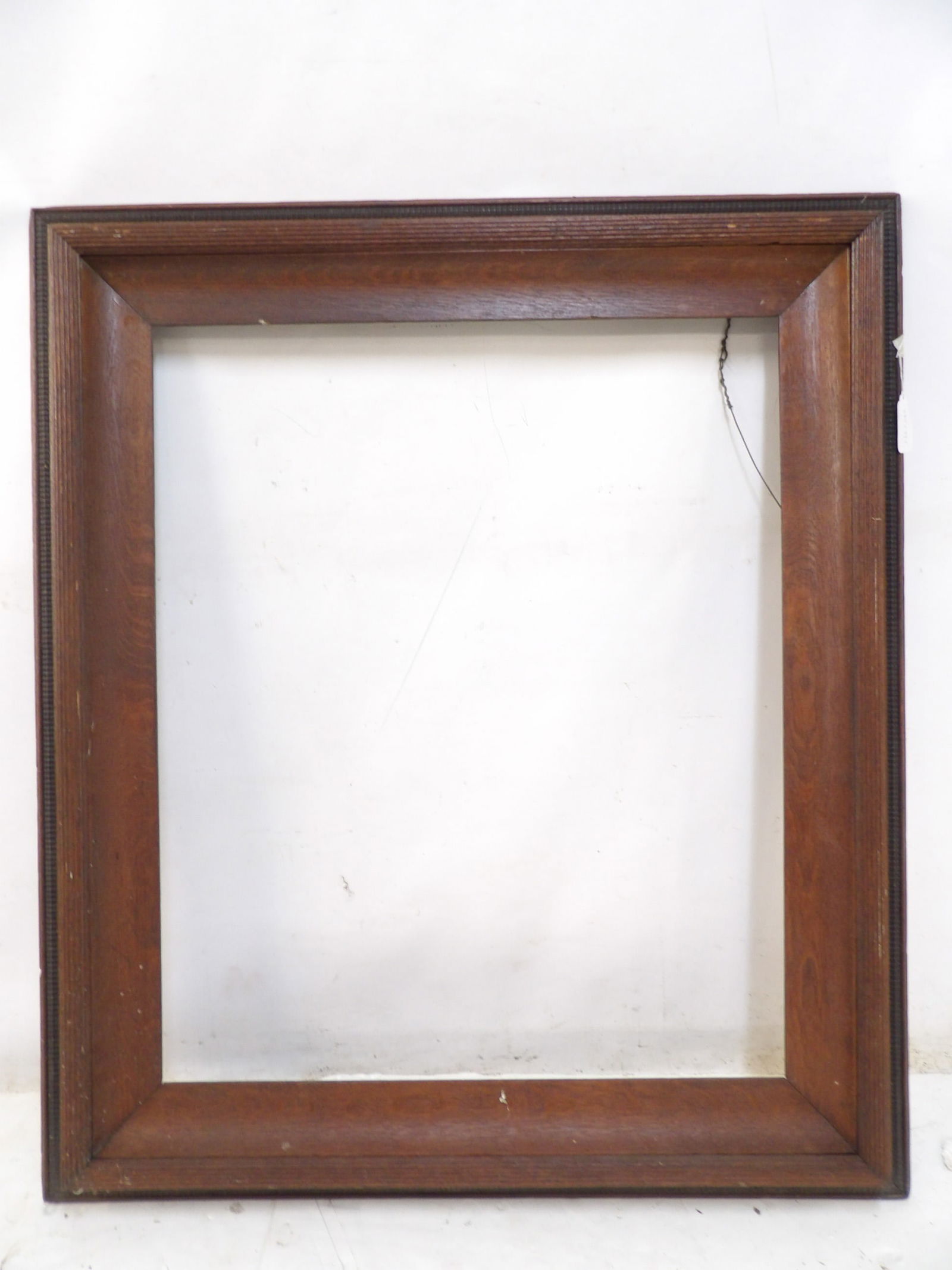 Large oak frame, opening is 28.5" by 34.5", outside 45.25" by 39.25" (1 of 4)