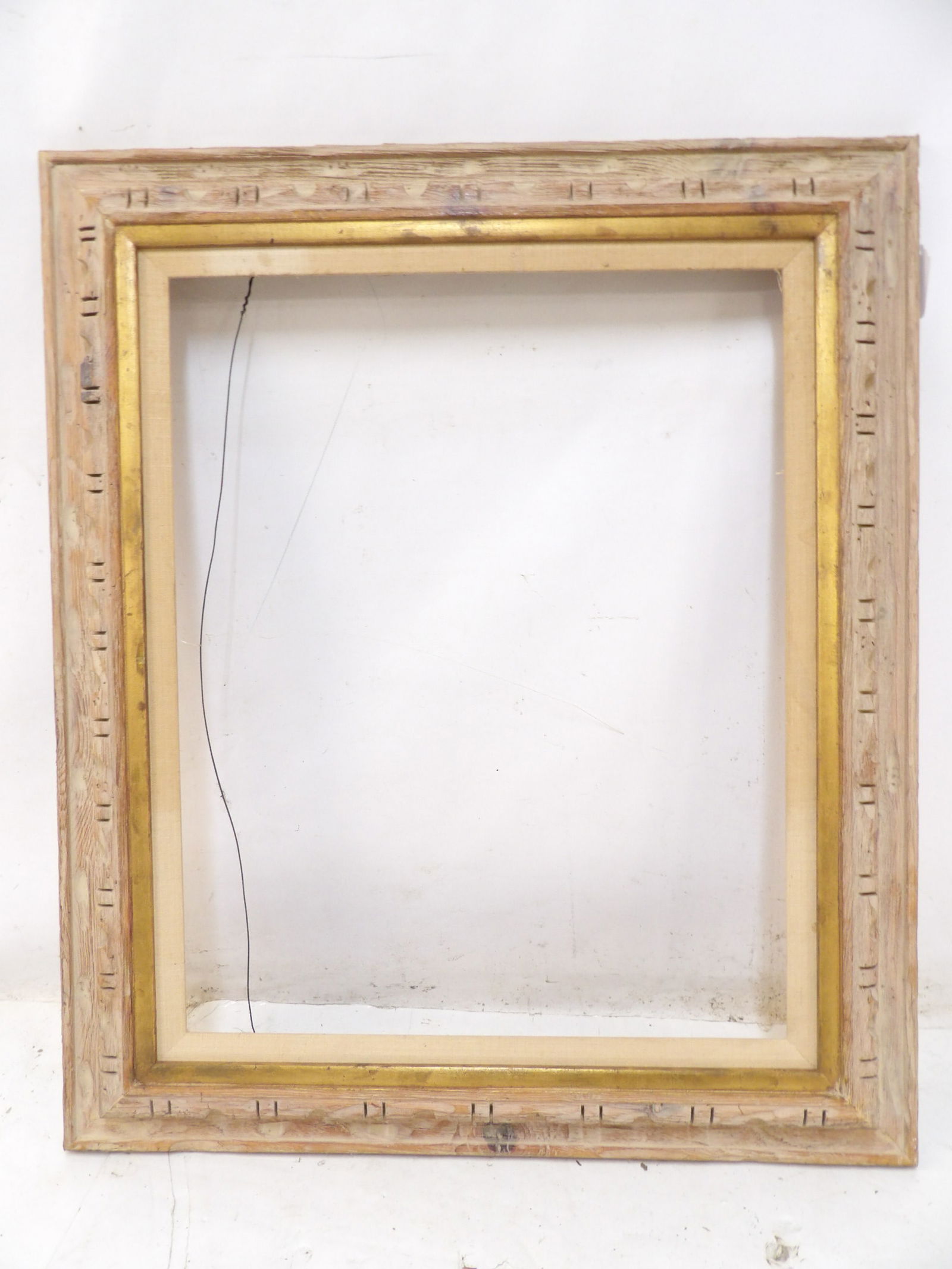 Carved wood frame, opening is 30" by 24", outside dimensions, 40" by 34.5" (1 of 4)