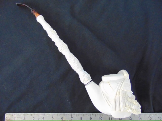 Large Meerschaum pipe, sheik figure, two pieces, (1 of 6)