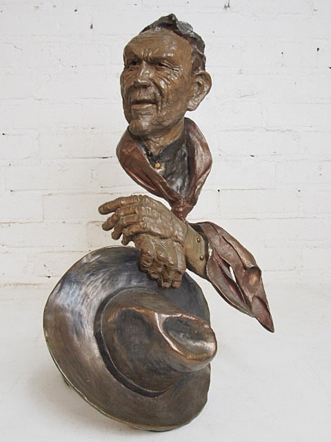 Bronze sculpture, "Ace", Mark Hopkins, edition 127/250, dated 1997, height is 19" (1 of 5)