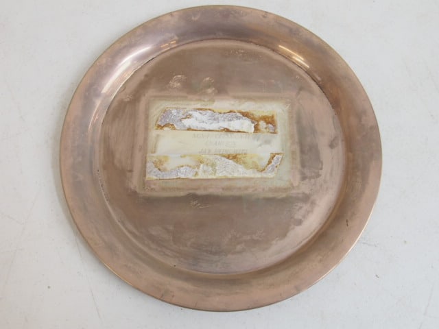 Wallace sterling silver trophy tray, 17 troy, 12": Wallace sterling silver trophy tray, 17 troy, 12"