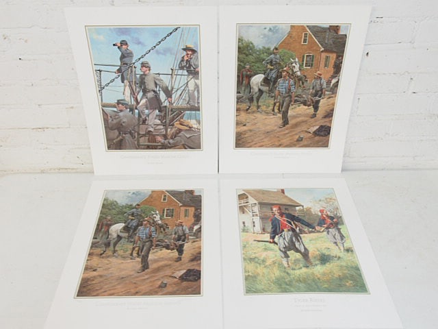 4 signed lithographs, Don Troiani, signed & numbered, includes "Tiger Rifles, Wheat's 1st Special (1 of 7)