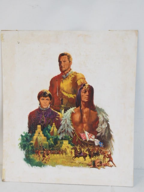 Illustration for Ballentine Book Cover, Jack Thurston, "Royal Hunt of the Sun", 32" by 27.75" (1 of 6)