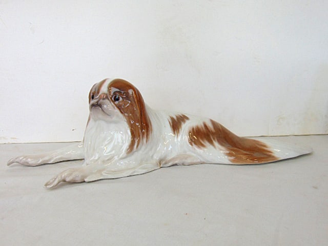 Royal Copenhagen Pekingese dog, good condition, 21" long, 5.5" tall: Royal Copenhagen Pekingese dog, good condition, 21" long, 5.5" tall