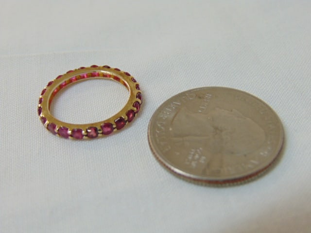 Jewelry. Gold Ruby eternity ring, size 5, 1.48 grams, hallmark 14k, 585, good condition: Jewelry. Gold Ruby eternity ring, size 5, 1.48 grams, hallmark 14k, 585, good condition