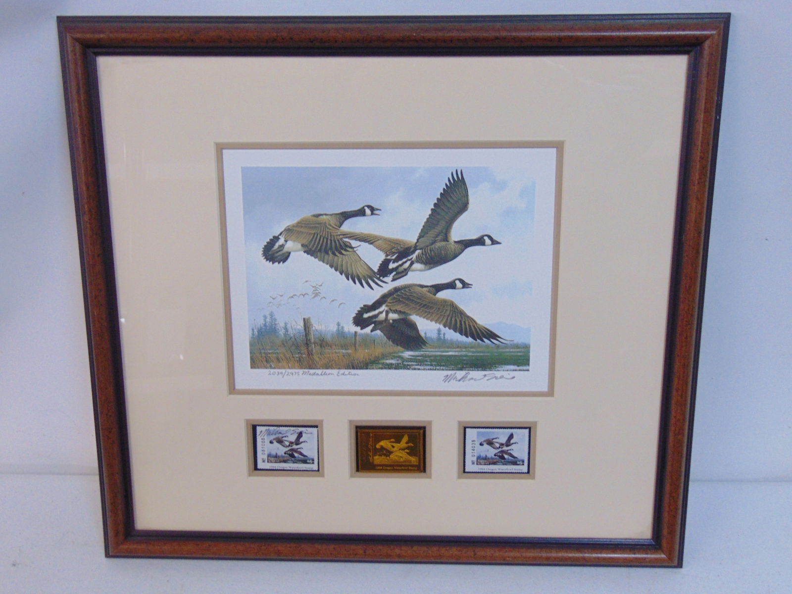 1984 Waterfowl Stamp & print, Michael Sieves, medallion edition, limited edition, 2029/2975, in coll (1 of 6)