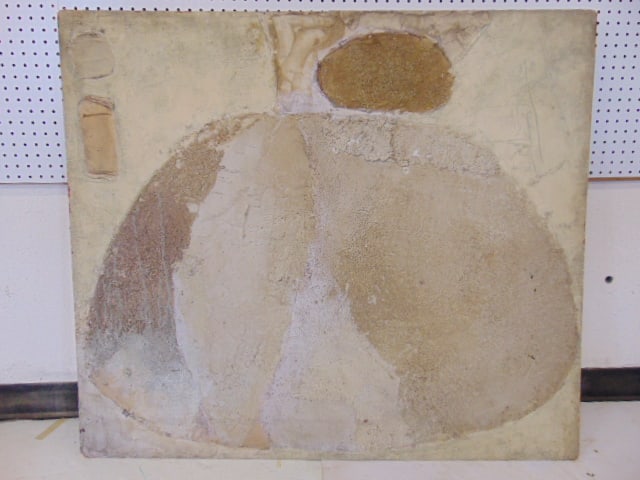 Painting, mixed media, abstract, by Robert Boernstein, on Masonite, 48" by 42" (1 of 4)