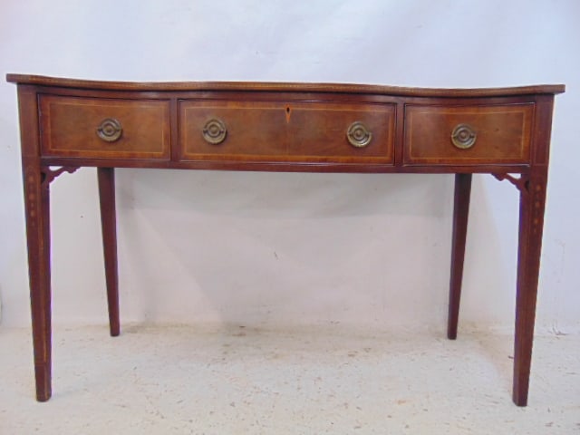 Mahogany inlaid server, Georgian style, 3 drawers with inlaid detail, server is 52" long, 20" deep, (1 of 5)
