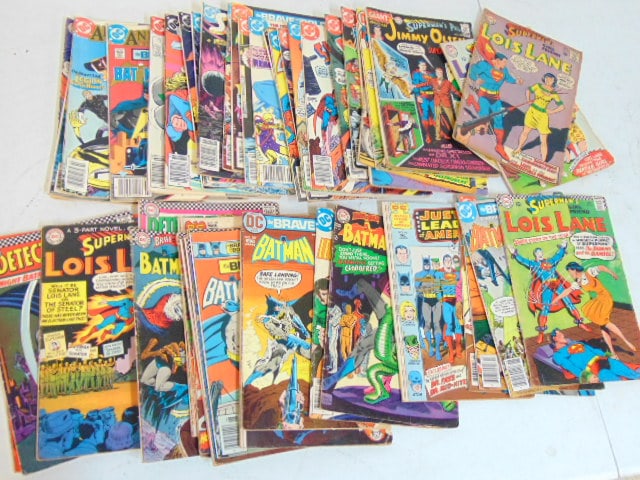 Lot bronze age comic books, Lois Lane, Batman, Justice League, Superboy, Supergirl etc. 12 cents and (1 of 5)
