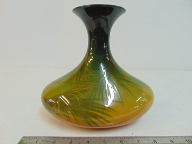 Rookwood Pine Needle art pottery vase, Harriet E. Wilcox, 1894, in good condition, 8" tall, 8.5" (1 of 5)