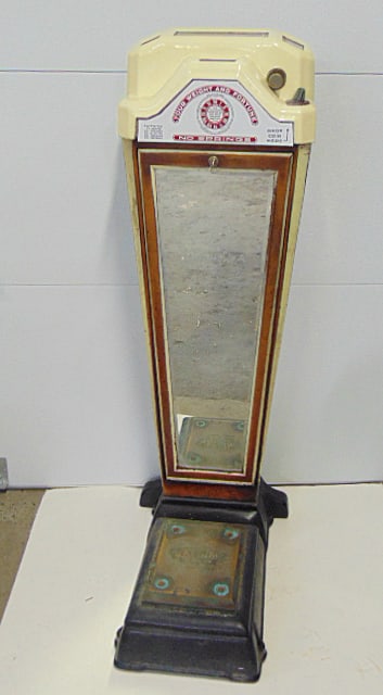 Vintage Watling Scale Company "Weight and Fortune" scale, good condition, height is 49.25" (1 of 6)