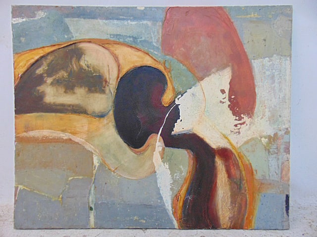 Painting, abstract, by Bob Boernstein, oil on canvas, 40" by 32.25" (1 of 5)