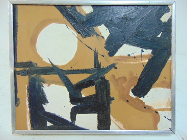 Painting, "The Game is The Name", William McDonough, oil on canvas, 8" by 10" (1 of 2)