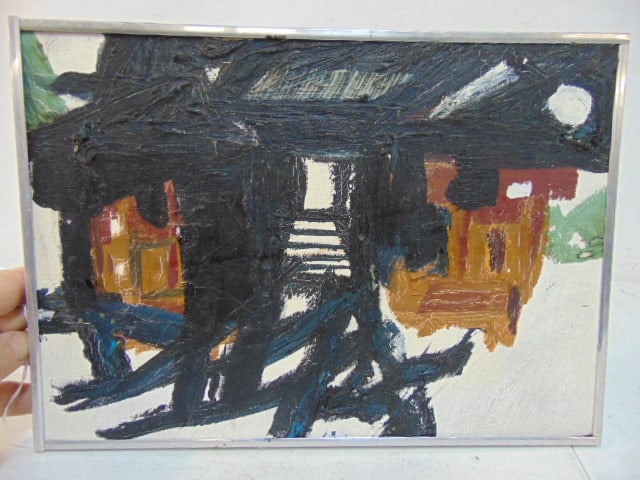 Painting, "The End", by William McDonough, oil on canvas, 10" by 14" (1 of 2)