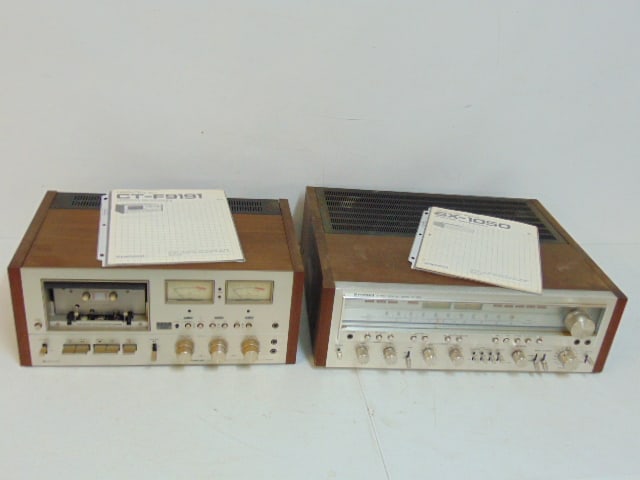 Pioneer Stereo Receiver & Stereo Tape deck, Receiver Model SX-1050 & Stereo Cassette Tape Deck Model - 2