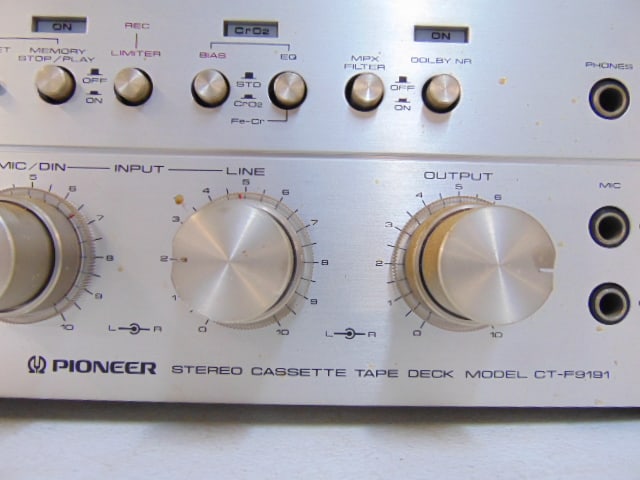 Pioneer Stereo Receiver & Stereo Tape deck, Receiver Model SX-1050 & Stereo Cassette Tape Deck Model - 4